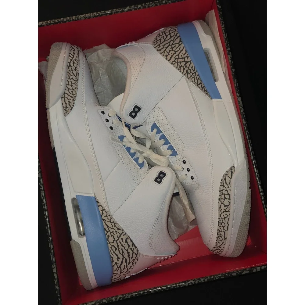 Air Jordan 3 Retro UNC Mens Size 18 Basketball Shoes White/Blue‎ CT8532-104